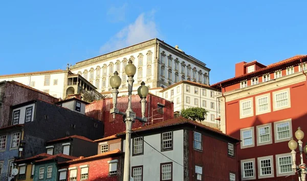 Vista Arquitectura Fachadas Edificios Calles Ciudad Portuaria Oporto Portugal — Foto de Stock