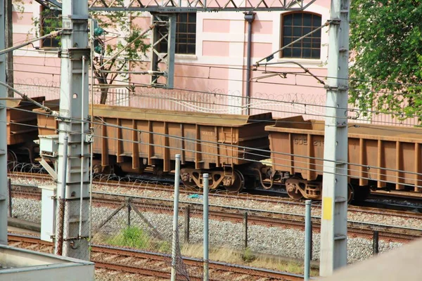 Tren Istasyonundaki Raylar — Stok fotoğraf