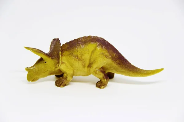 Rubber Dinosaur Toy Isolated White Background — Stock Photo, Image