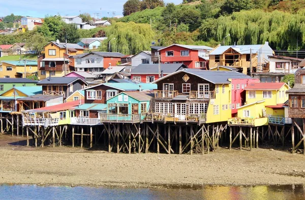 Palafito evleri, Castro şehri, Şili