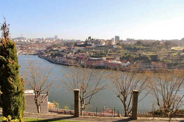 Blick Auf Architektur Häuserfassaden Und Straßen Hafenstadt Porto Portugal — Stockfoto