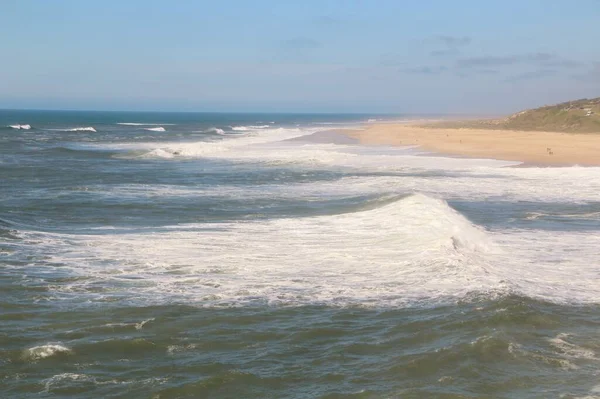 Havet Staden Naraze Portugal — Stockfoto