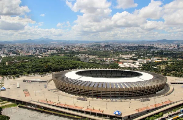 Letecký Pohled Fotbalový Stadion Mineirao Brazílie — Stock fotografie