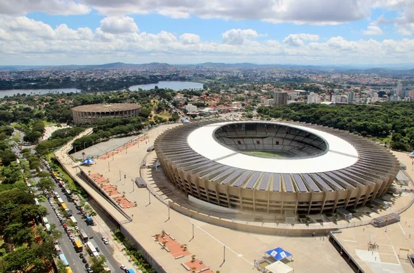 Letecký Pohled Fotbalový Stadion Mineirao Brazílie — Stock fotografie