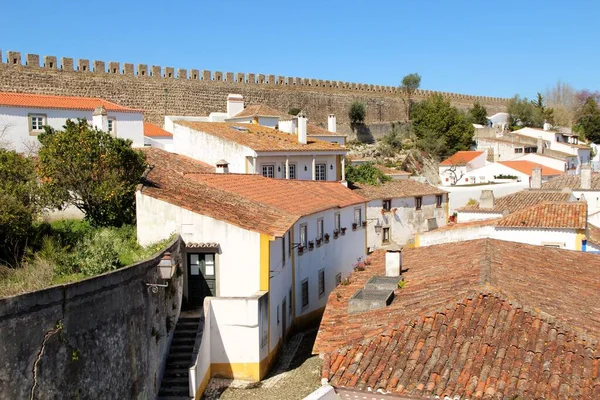 中世纪城市街道景观 西班牙阿维拉 — 图库照片