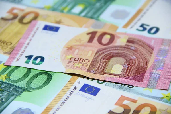 Euro Money Euro Cash Close View — Stok Foto