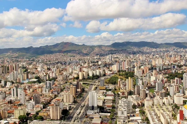 Vacker Antenn Utsikt Över Belo Horizonte Stad Brasilien — Stockfoto