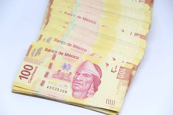 Meksykańskie Pieniądze Bliska Widok — Zdjęcie stockowe