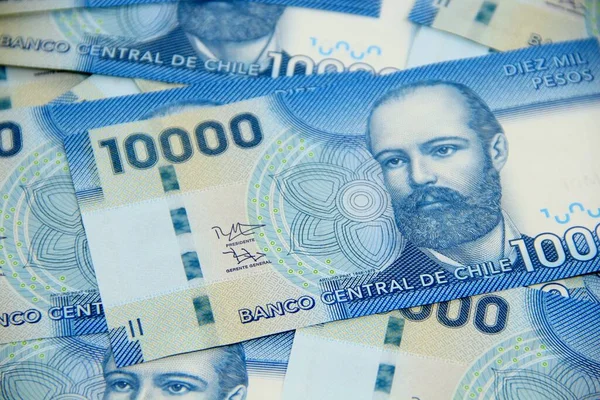 Peso Chileno Contas Dinheiro Vista Close — Fotografia de Stock