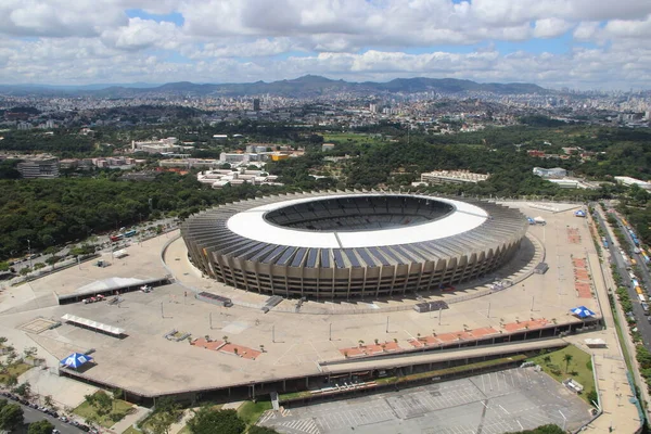 Brezilya Daki Mineirao Futbol Stadyumunun Hava Manzarası — Stok fotoğraf