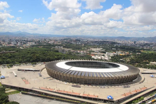 Letecký Pohled Fotbalový Stadion Mineirao Brazílie — Stock fotografie