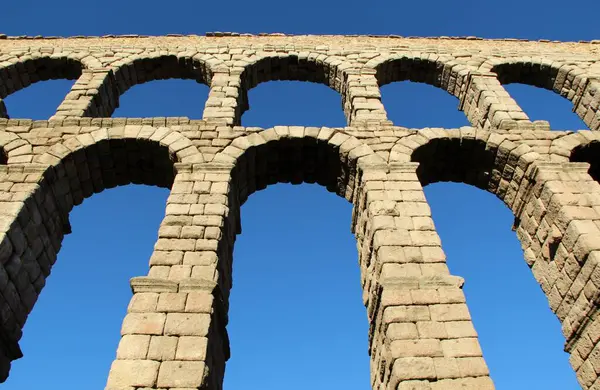 Old Roman Aqueduct Segovia Spain — Stock Photo, Image