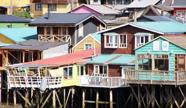 Palafito evleri, Castro şehri, Şili