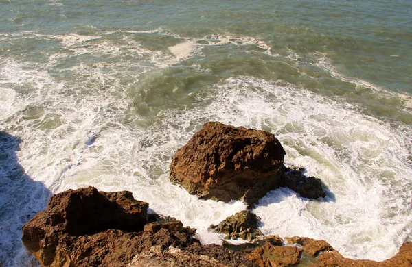 Das Meer Auf Der Stadt Naraze Portugal — Stockfoto