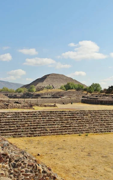 Widok Teotihuacan Starożytne Miasto Meksyku — Zdjęcie stockowe