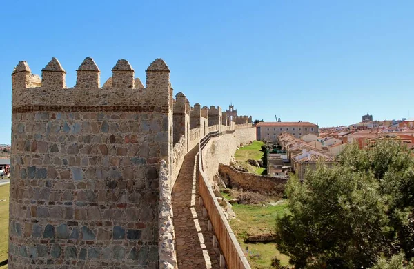 Kilátás Középkori Város Avila Spanyolország — Stock Fotó