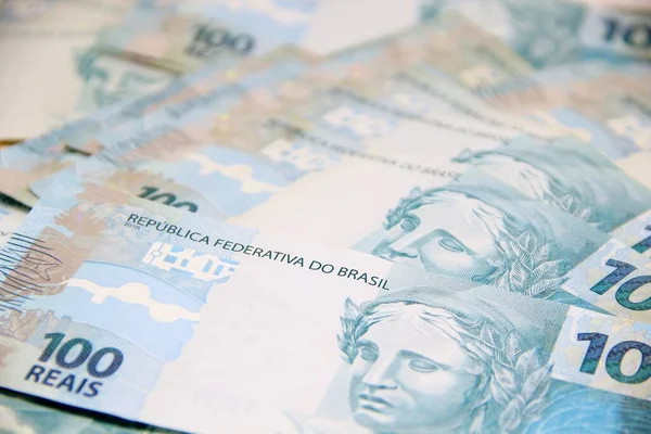 Braziliaans Geld Close Zicht — Stockfoto