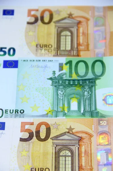 Euro Money Euro Cash Close View — Photo