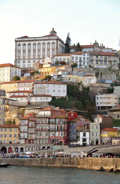 Vista Arquitetura Fachadas Edifícios Ruas Cidade Portuária Porto Portugal Fotos De Bancos De Imagens