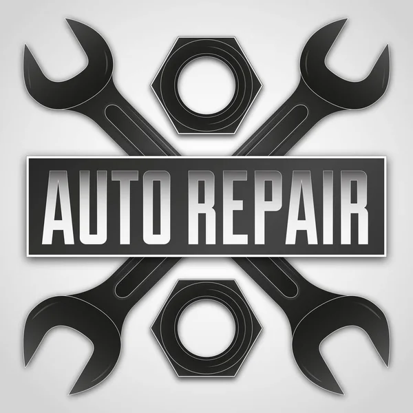 Autoreparaturstation-Logo für unterschiedliche Projekte mit Autos, PKW-Station und Reparatur. — Stockvektor