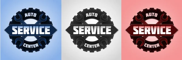 Auto Repair Station Logo für verschiedene Projekte mit Autos, Car Station und Reparatur. — Stockvektor