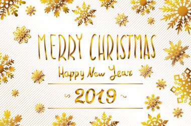 Vektör çizim. 2019 mutlu yeni yıl. Sayısal metin yazı ver. Kuru Fırça doku efekti. Mutlu Noeller. Mezuniyet. Tasarım şablonu kutlama tipografi poster, afiş veya tebrik kartı. Sanat