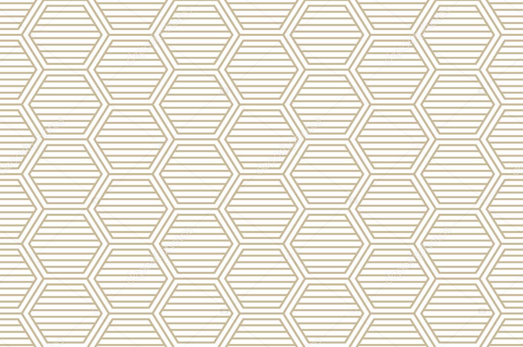 diamond pattern line Modern stylish texture with rhombuses, squares . Seamless vector. Repeating geometric tiles. Gold and white texture.