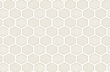 Soyut Dikişsiz desen. Üçgenler altın ve beyaz üçgen vektör illüstrasyon