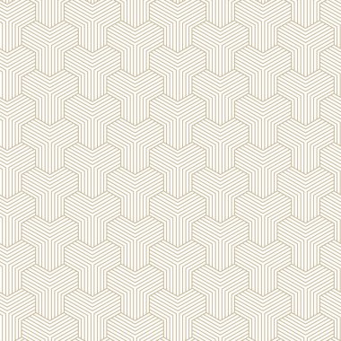 Soyut geometrik desenler, romotobüsler. Kesintisiz vektör arka planı. Beyaz ve altın dokusu.