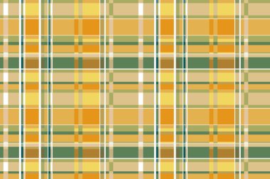 Sarı Ve Ocher Tartan Ekose İskoç Tekstil Desen dikişsiz vetor arka plan eps 10