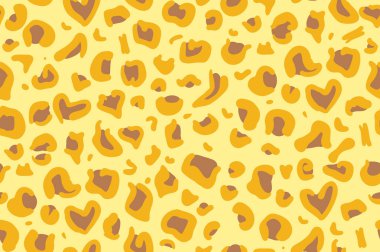 sarı hayvan derisi Seamless Pattern vektör doku eps 10 illüstrasyon Leopard tekrar arka plan