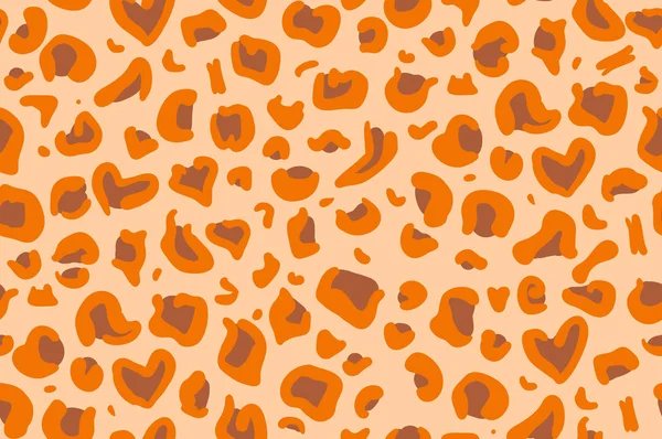 Piel de animal rojo patrón inconsútil textura vectorial eps 10 ilustración leopardo repetir fondo — Vector de stock