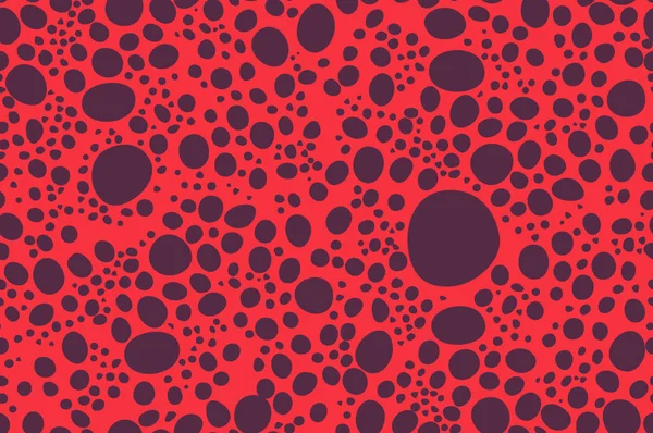 Czerwone koła skóra zwierząt bezszwowe wzór wektor tekstura EPS 10 ilustracja powtórzenie tło — Wektor stockowy