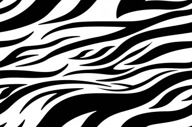 Zebra izi. Çizgiler, hayvan derisi, kaplan çizgileri, soyut desen, çizgi arka plan. Siyah ve beyaz vektör monokrom dikiş dokusu. eps 10 illüstrasyon