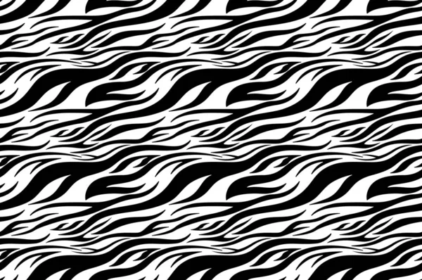 Tisk zebry. Pruhy, zvířecí kůže, tygří pruhy, abstraktní vzor, čára pozadí. Textura černobílých vektorových švů. EPS 10-ilustrace — Stock fotografie
