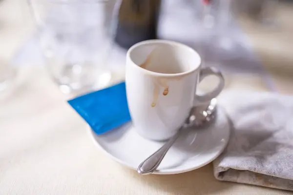 Tasse Italienischen Kaffee Espresso Fertig — Stockfoto