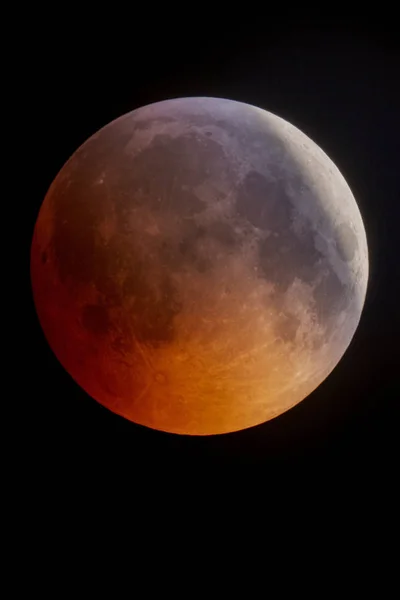 Lunar eclipse röd måne — Stockfoto