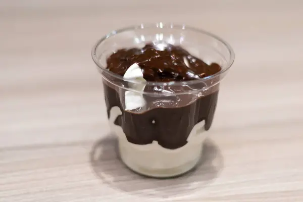 Chocolate Panna Cotta Helado — Foto de Stock