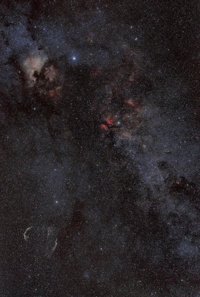 Krajobraz Gwiazd Niebie Nocy Pełne Ramki Gwiaździste Tło — Zdjęcie stockowe