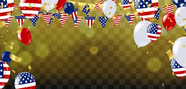 Confetti背景与党的爆米花和空气气球隔离 喜庆媒介图解 — 图库矢量图片
