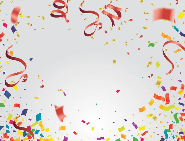 五彩缤纷的彩带 用于庆祝宴会的背景 — 图库矢量图片