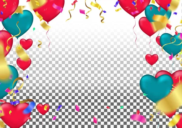 Globos Coloridos Con Uso Para Presentar Etiqueta Sección Descuentos Venta — Vector de stock