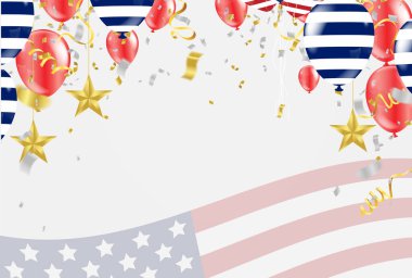 Satış indirimi ve kutlama partisi afişini sunmak için kullanılan renkli balonlar