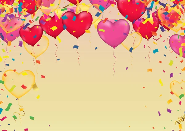 Satış Indirimi Kutlama Partisi Afişini Sunmak Için Kullanılan Renkli Balonlar — Stok Vektör