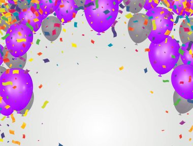 Lüks parti pembesi, balonlu doğum günü kartı ve Noel geçmişi.