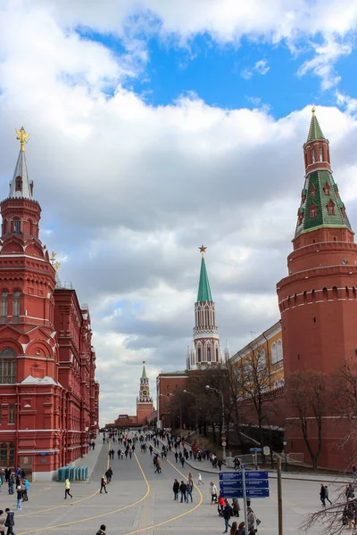 Moscou Rússia Março 2017 Praça Vermelha Coração Moscou — Fotografia de Stock