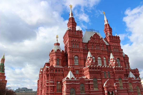 Vista Praça Vermelha Para Museu Histórico Moscou Rússia — Fotografia de Stock