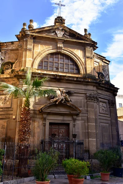 Façade Église Saint Dominique Palerme Île Sicile Italie — Photo