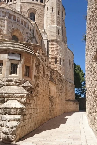 Estrecha Calle Casas Piedra Barrio Judío Jerusalén Israel — Foto de Stock