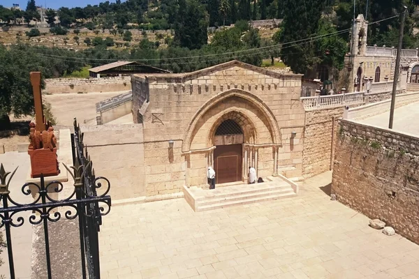 Entrance Church Sepulchre Saint Mary Tomb Virgin Mary Jerusalem Israel — Stock Photo, Image